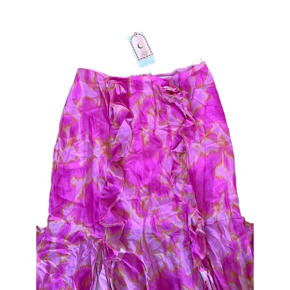 The Wolf Gang - Rhapsody Flowy Maxi Skirt in Candy Haze Pink - Picture 2 of 7